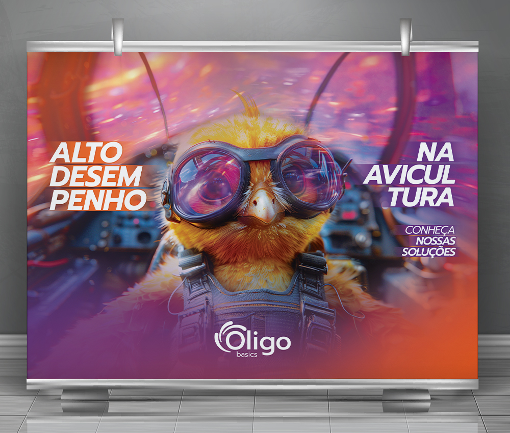 Painel para estande da Oligo Basics
