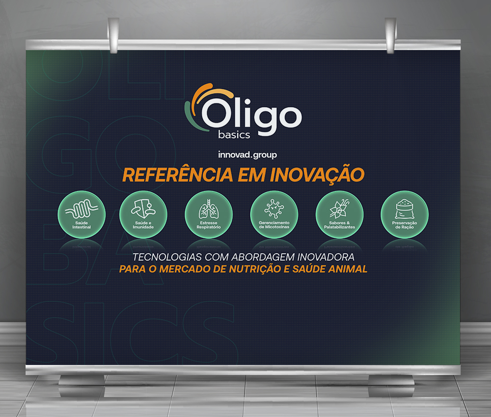 Painel para estande da Oligo Basics